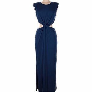 Amazon Navy Twist-Front Maxi Dress